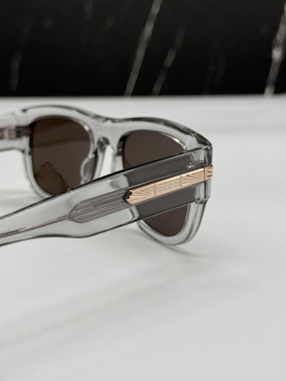 NEW GUCCI GG1517S 006 CLEAR BROWN MEN SUNGLASSES GUCCI - Picture 5 of 10